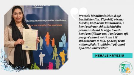 Nehalja fitoi një pasaportë të arritjeve të mrekullueshme përmes Instrumentit ProfilPASS